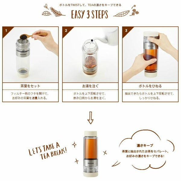 Vitantonio TWISTEA ビタントニオ ツイスティー ティーボトル