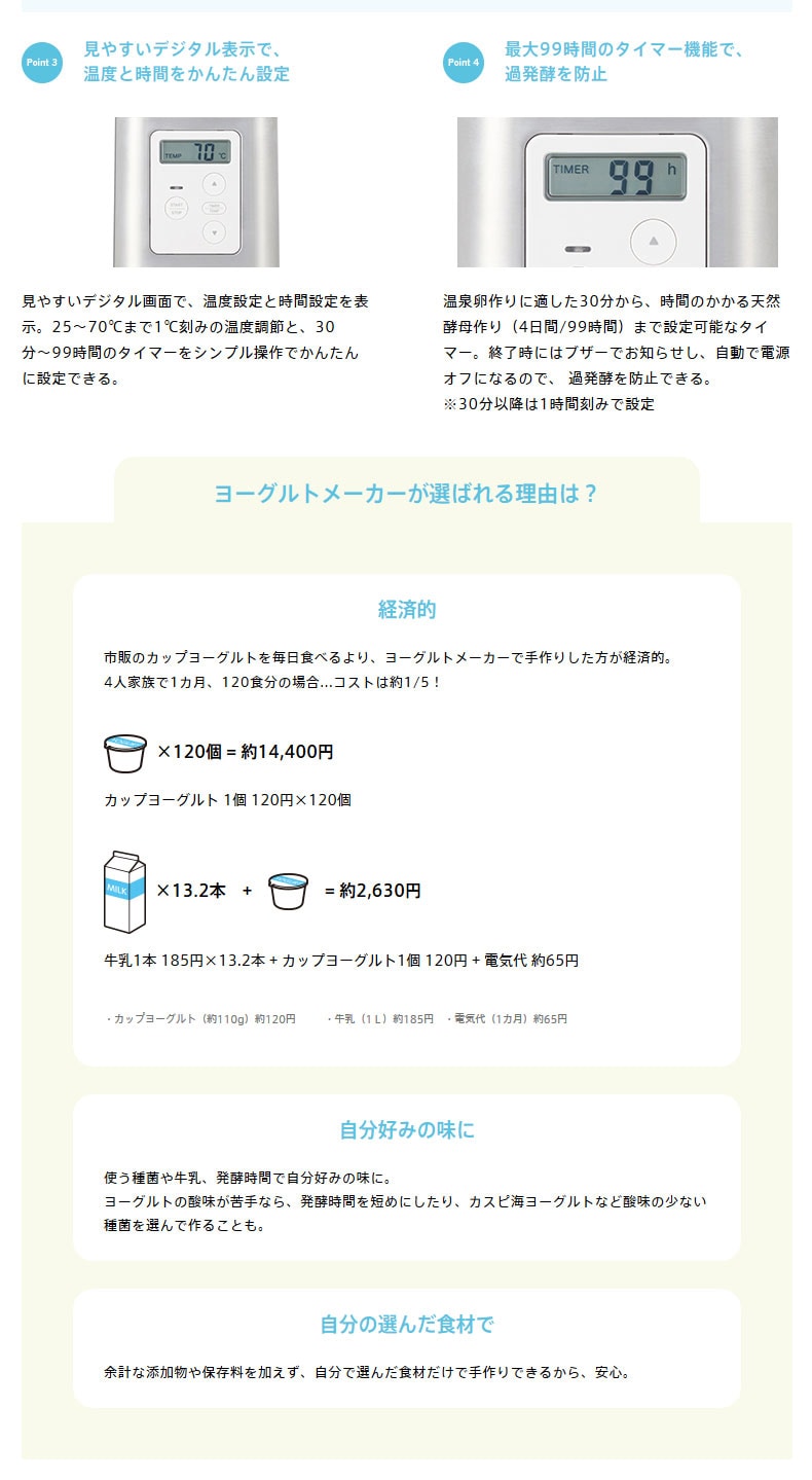 ビタントニオのヨーグルトメーカー