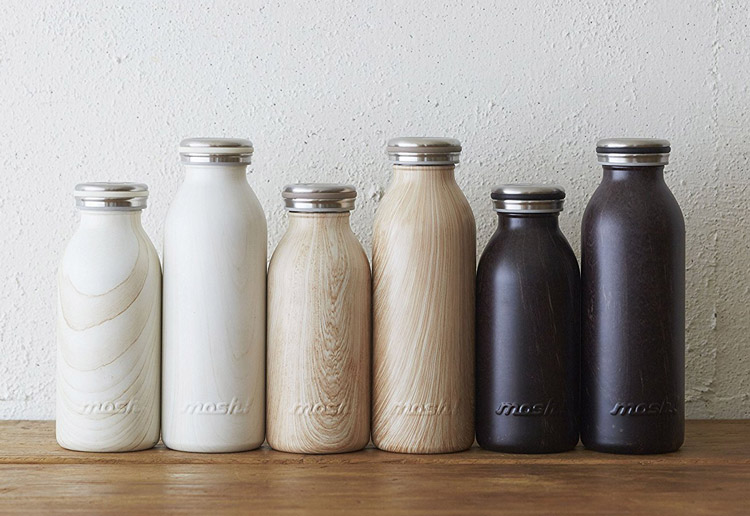 mosh!(モッシュ!)ステンレスボトル 450ml 木目シリーズ