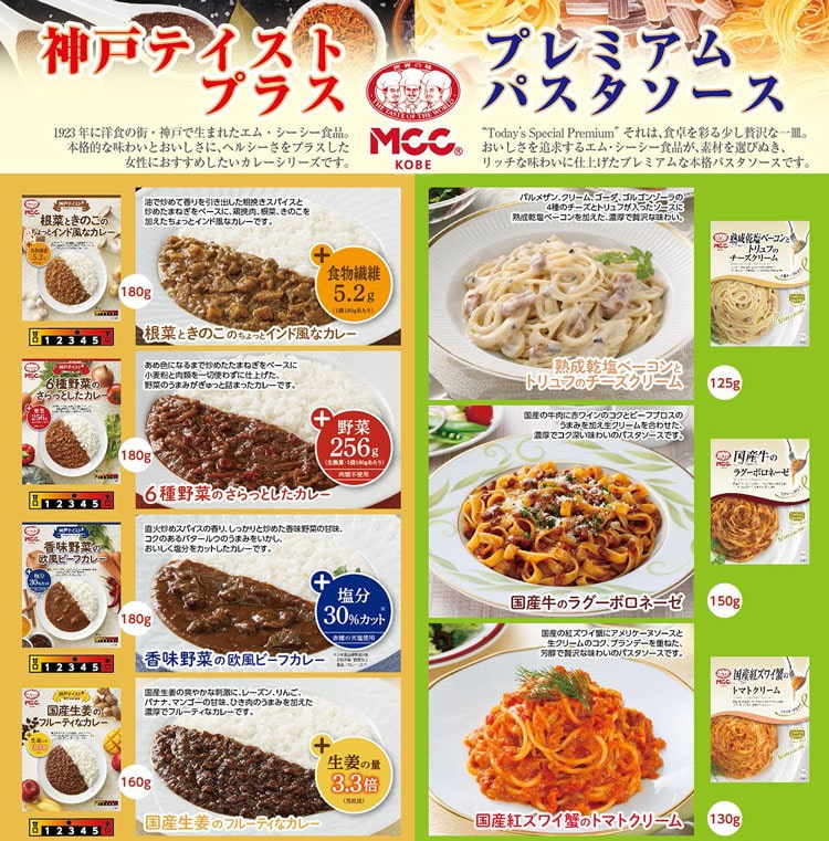 MCC 神戸テイストプレミアム 7種セット(カレー&パスタソース)