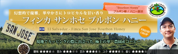 エルサルバドル フィンカ サンホセ ブルボン ハニー El Salvador - Finca San Jose Bourbon Honey