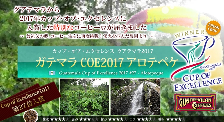 グアテマラ COE2017 #27 アロテペケ - Guatemala Cup of Excellence 2017 #27 Alotepeque
