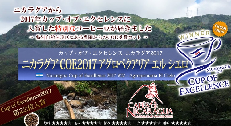 ニカラグア COE2017 #22 アグロペクアリア エル シエロ - Nicaragua Cup of Excellence 2017 #22 Agropecuaria El Cielo