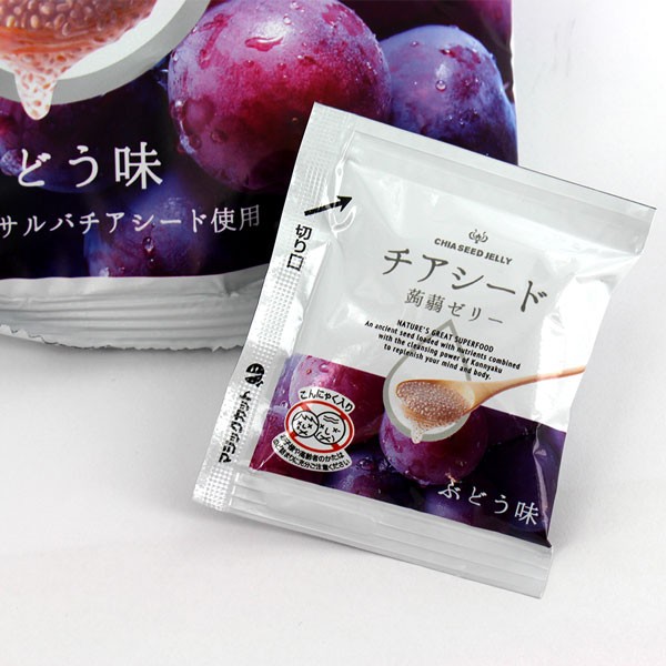 チアシード蒟蒻ゼリー・ぶどう味