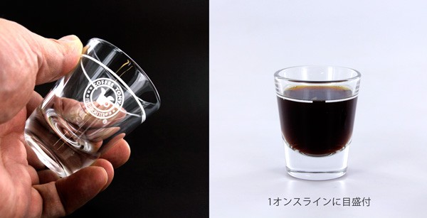珈琲問屋オリジナルロゴ入り1オンスショットグラス