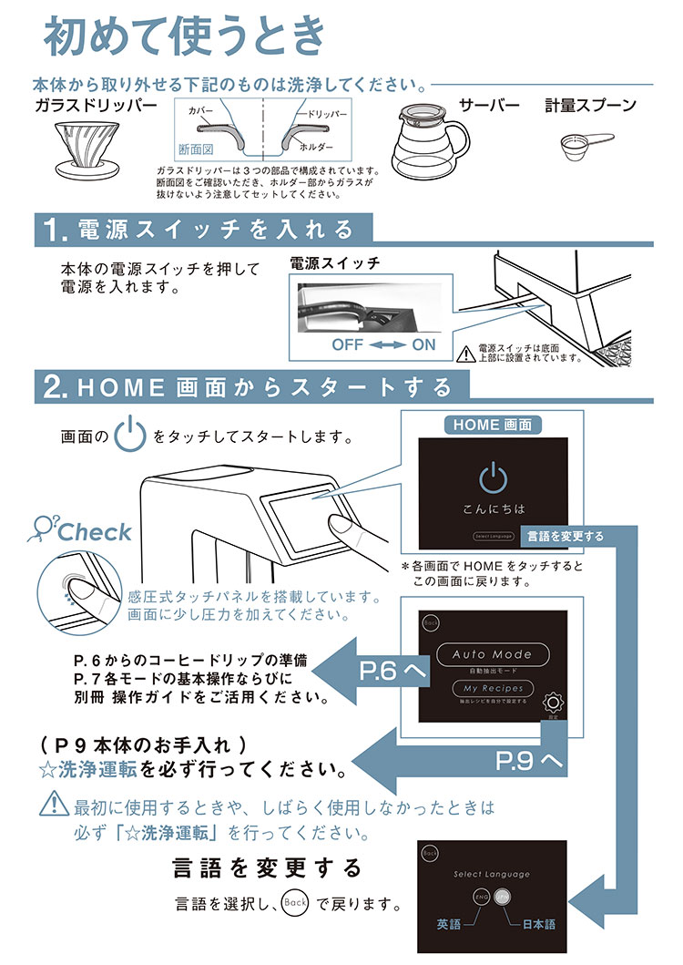 ハリオ V60 オートプアオーバー スマートセブン使用方法