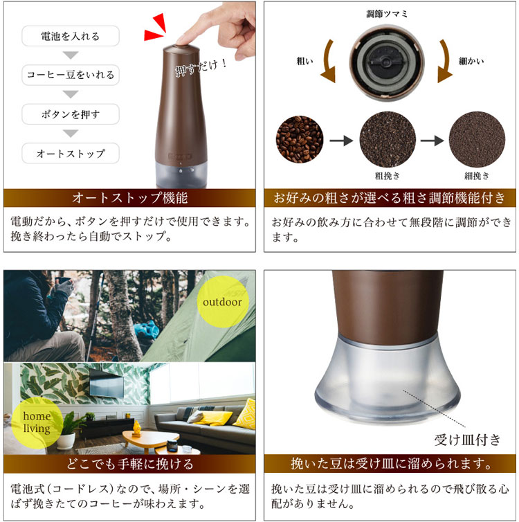 KYOCERA 京セラ セラミック 電動コーヒーミル CMD-70 ブラウン