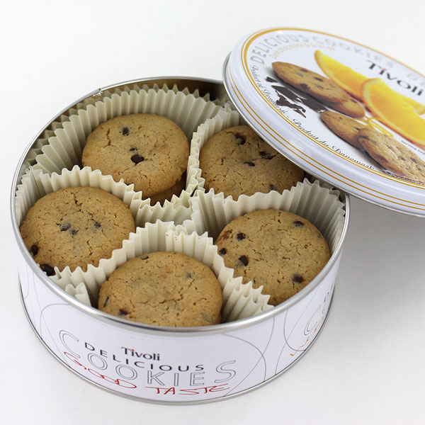 冬季限定 Tivoli ダークチョコレート オレンジクッキー缶 150g 冬季限定 Tivoli ダークチョコレート オレンジクッキー缶 150g