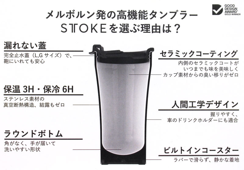 STTOKE ストーク ヘザーグリーン G 16oz 470ml 真空断熱構造マグボトル