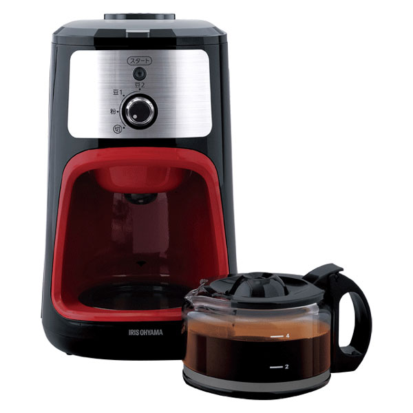 アイリスオーヤマ 全自動コーヒーメーカー IAC-A600 （ミル付・4杯用）