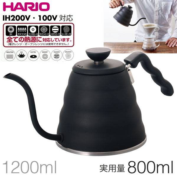 HARIO ハリオ V60 コーヒードリップケトル ヴォーノ 1.2L マット ...