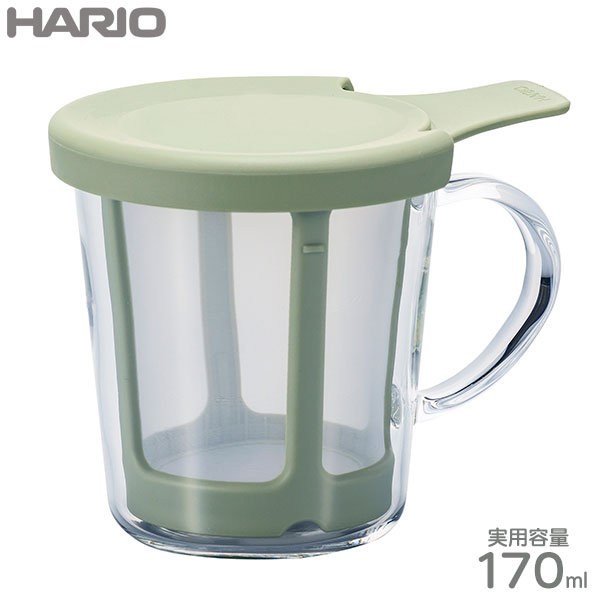 人気が高い ハリオ ワンカップティーメーカー ブラック OTM-1B 200ml フタは茶こし置き HARIO 公式 