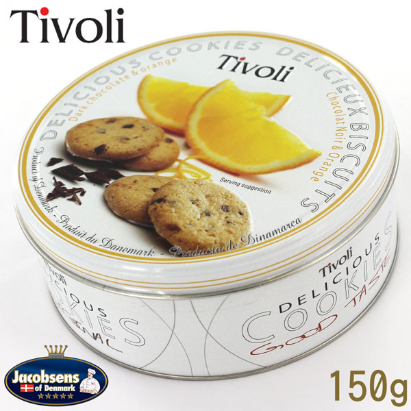 冬季限定 Tivoli ダークチョコレート オレンジクッキー缶 150g 冬季限定 Tivoli ダークチョコレート オレンジクッキー缶 150g