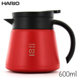 HARIO ハリオ V60 保温ステンレスサーバー 600ml レッド VHS-60R （2〜5杯用）