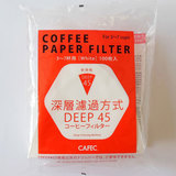 三洋 CAFEC ディープ45 コーヒーフィルター ホワイト 100枚 （3-7杯用）