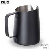 WPM ミルクピッチャー シャープスパウト 450ml ブラック HC7107BK