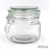 Glass Vessel ミニガラス密閉ボトル 600ml ソーダガラスキャニスター