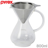 Pyrex パイレックス コーヒーサーバー 800ml ステンレスコーヒードリッパー付 CP-8536