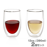 Epare エパーレ ワイングラス ２個セット 390ml 耐熱ダブルウォールグラス EPDWG10