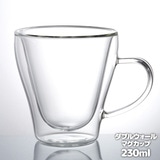 QD ダブルウォールマグカップ 230ml QD-478 耐熱グラス