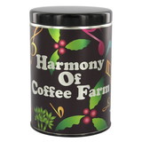 TONYAデザイン 保存缶 Harmony of coffee Farm 【黒／ブラック】