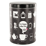 TONYAデザイン 保存缶 For Happy Coffee Time 【黒】※つやありフタ