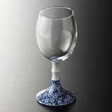 有田浪漫ワイングラス フルール INT-101-5-青小菊