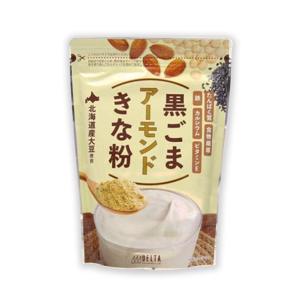 北海道産大豆使用 黒ごまアーモンドきな粉 （２２０ｇ）