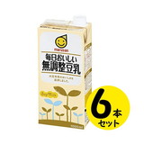 賞味期限2022/02/22 マルサンアイ 毎日おいしい  無調整豆乳 （１Ｌ×６本）