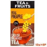 【限定品】賞味期限2022/06/22 TEA & FRUITS パインアップル 12g×6P ティーバッグ ドライフルーツ 紅茶 ティーアンドフルーツ