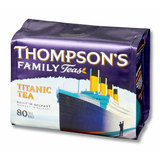 THOMPSON'S トンプソンズティー タイタニックブレンド 80包 紐なしポット用ティーバッグ 紅茶 宝商事