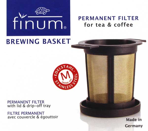 Finum(フィナム) バスケットフィルター Lサイズ 黒 | コーヒー 紅茶 お茶 ストレーナー Brewing Basket L