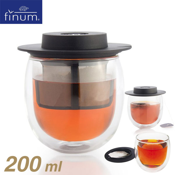 Finum（フィナム） ホットグラスシステム 200ml | コーヒー 紅茶 お茶 耐熱二重構造ガラスカップ 