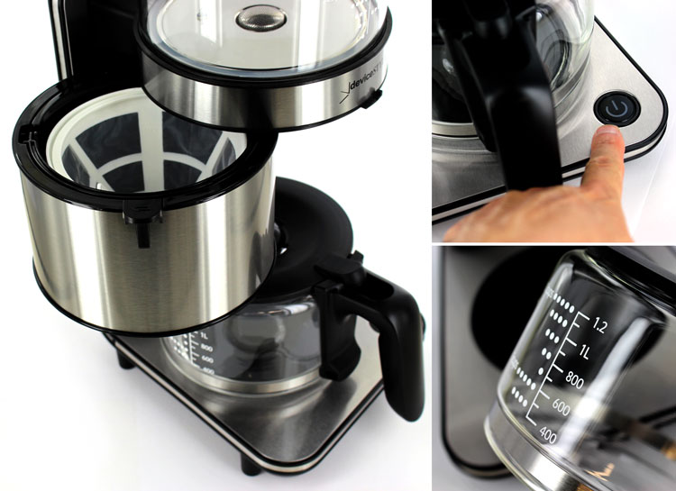 deviceSTYLE デバイスタイル コーヒーメーカー Brunopasso ブルーノパッソ PCA-10X （4〜10杯用1.3L ） 