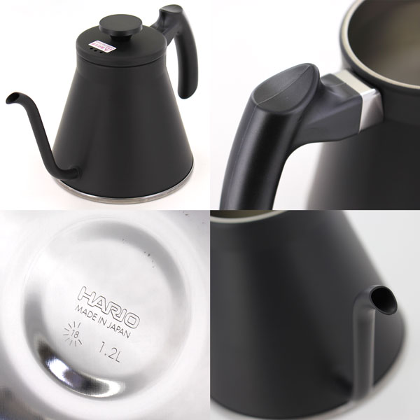 ハリオ コーヒーケトル 0.8L マットブラックHARIO V60ドリップケトル・フィット VKF-120-MB