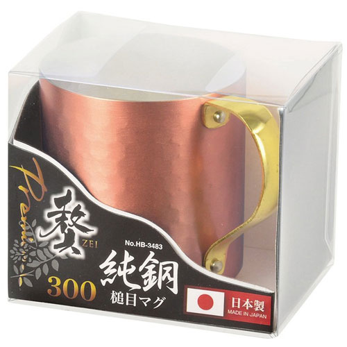 パール金属 マグ カップ 300ml 純銅槌目 プレミアム贅 日本製 HB-3483