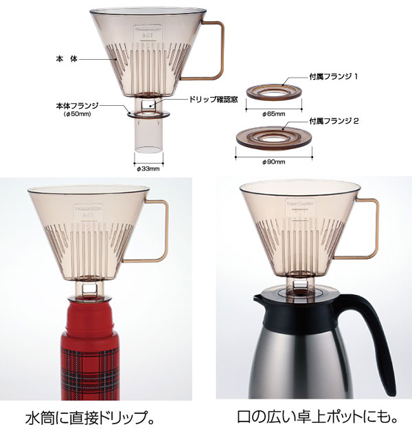 CP バール 細口ポット用 コーヒードリッパー 1×4