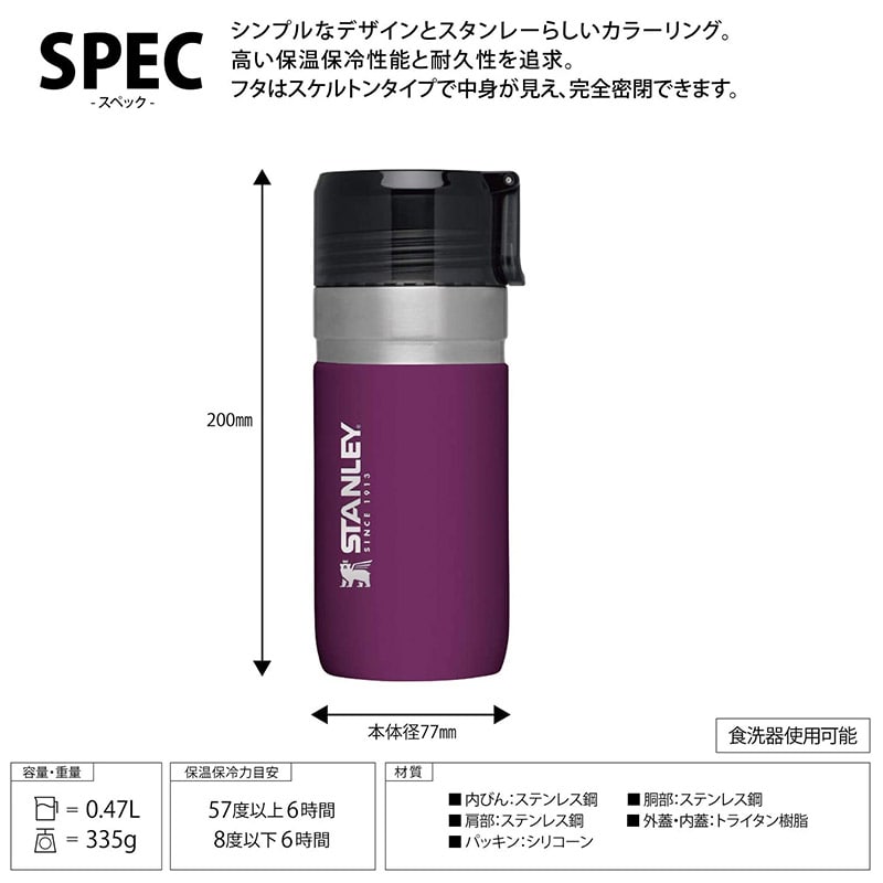 STANLEY スタンレー ゴーシリーズ 真空ボトル 0.47L 日本正規品