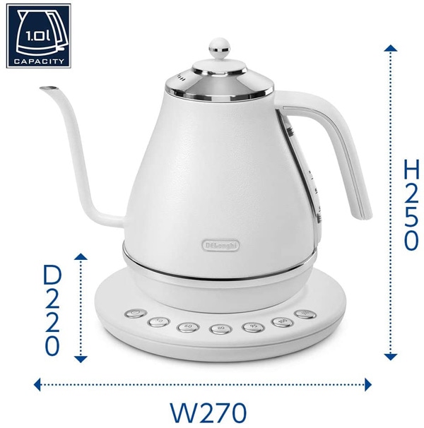 デロンギ アイコナ 温度設定機能付き電気カフェケトル KBOE1230J