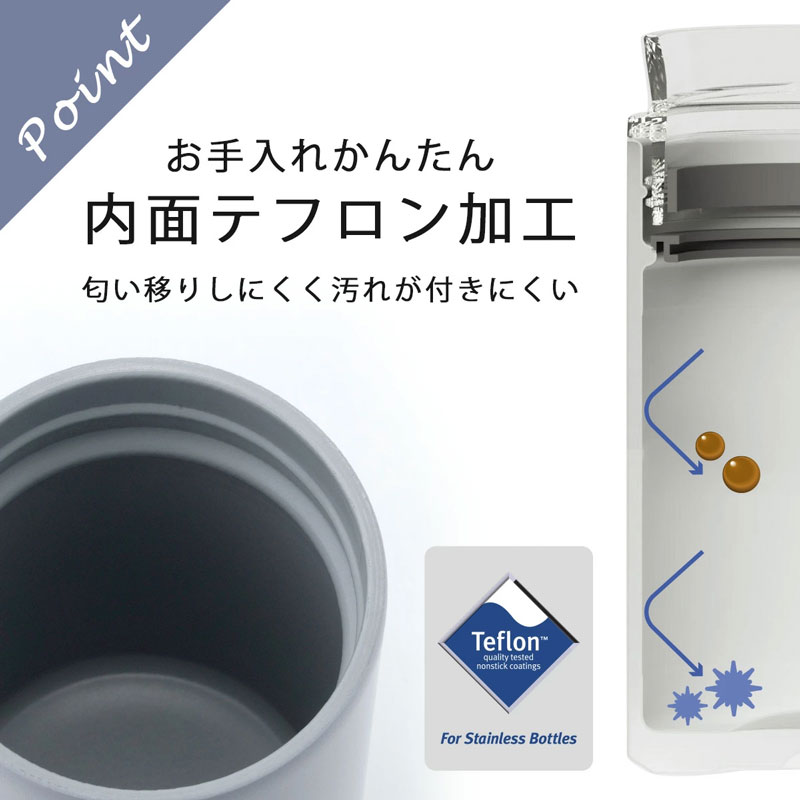 珈琲考具 テフロンマグボトル 240ml ステンレス真空二重構造