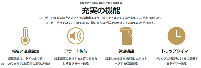 EPEIOS エペイオス 電気式ドリップケトル 0.9L