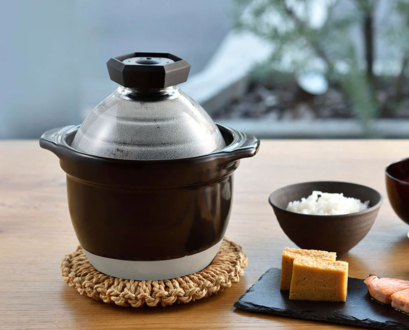フタがガラスのご飯釜