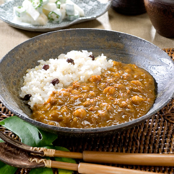鶏ひき肉と豆の寿養カレー