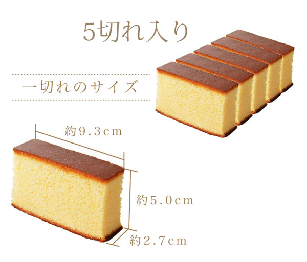 珈琲問屋オリジナルカステラのサイズ感