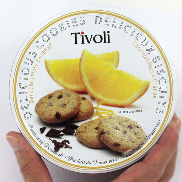 Tivoli ダークチョコレート&オレンジクッキー缶 150g