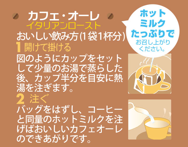 カフェオーレの作り方