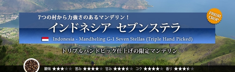 インドネシア セブンステラ - Indonesia Mandheling G-1 Seven Stellas (Triple Hand Picked)