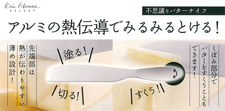 KHS手の熱で溶かして切れるバターナイフ