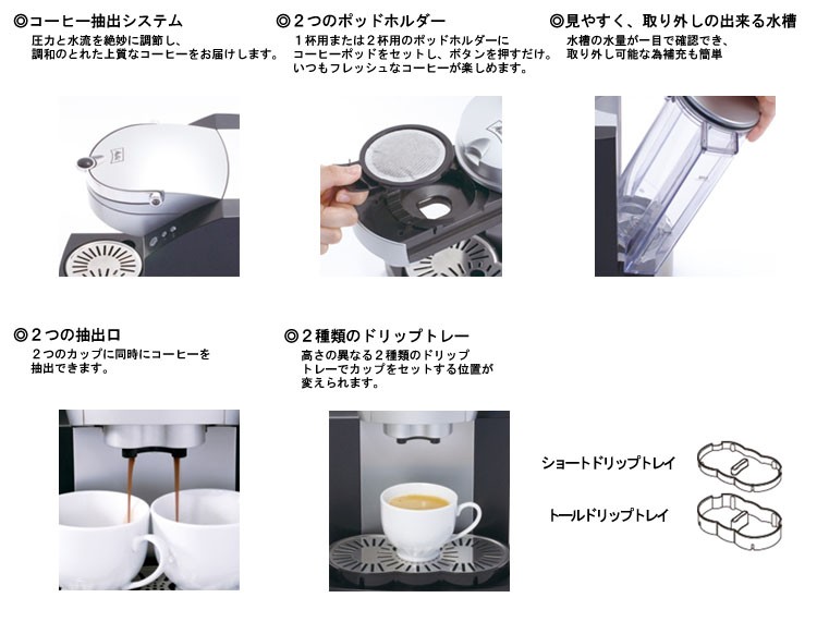 メリタコーヒーポッドマシン